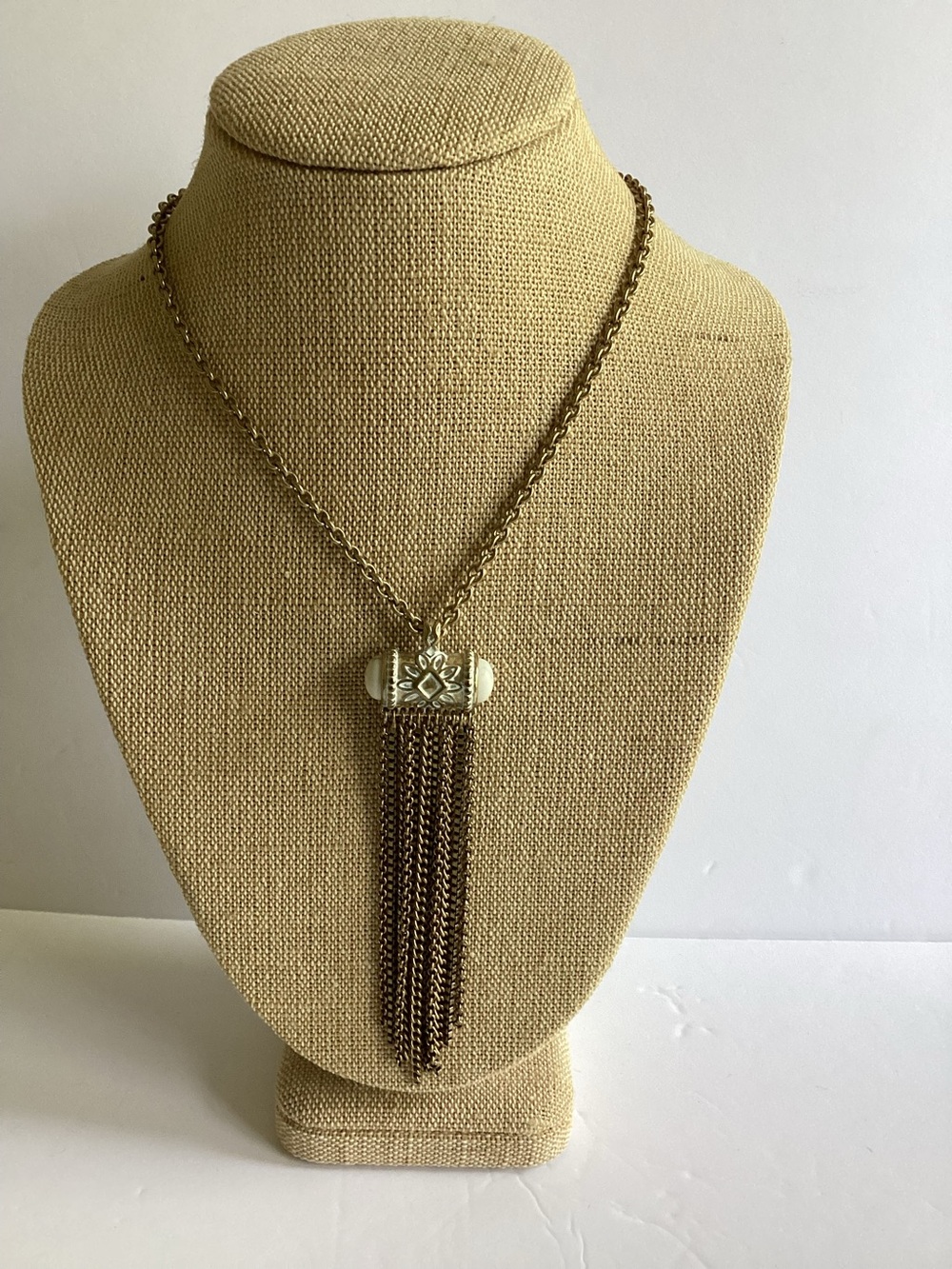 Silpada Statement Tassel Necklace Three Tone Geometric Boho Southwestern